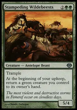 Stampeding Wildebeests - Light Play MTG Duel Decks: Garruk vs Liliana - Image 1