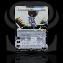 Elspeth, Storm Slayer •Borderless Alt Art• Tarkir: Dragonstorm, Mythic • TDM MTG - Image 1