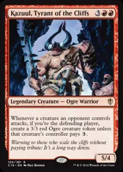 Kazuul, Tyrant of the Cliffs - Light Play MTG Commander 2016 Edition - Image 1