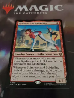 Mtg. Spinneret and Spiderling. Marvel's Spider-Man. Nm - Image 1