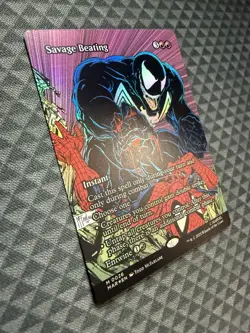 MTG Savage Beating #0026 Foil Borderless M Marvel Universe Eternal-Legal (MAR) - Image 2