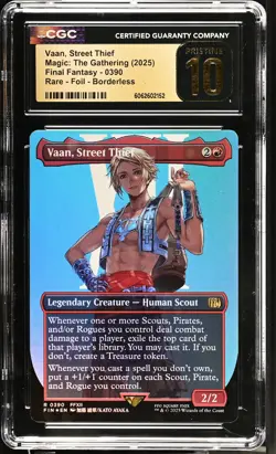 VAAN, STREET THIEF Final Fantasy Borderless Foil Rare CGC Pristine 10 MTG - Image 1
