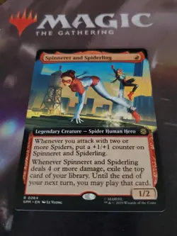 Mtg. Spinneret and Spiderling. Extended Art. Marvel's Spider-Man. Nm - Image 1