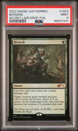 2022 MTG SECRET LAIR DROP FOIL #1003 BERSERK PSA 9 - Image 1