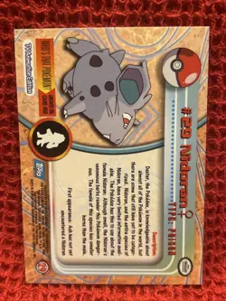1999 - Nidoran #29 - Blue Logo - TOPPS POKEMON TV ANIMATION EDITION - Image 3