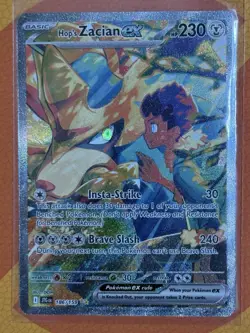 Pokemon TCG Hop's Zacian ex 186/159 Sv09: Journey Together SIR illustrated NM - Image 1