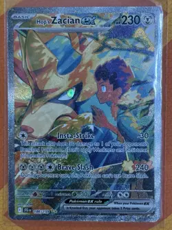 Pokemon TCG Hop's Zacian ex 186/159 Sv09: Journey Together SIR illustrated NM - Image 2