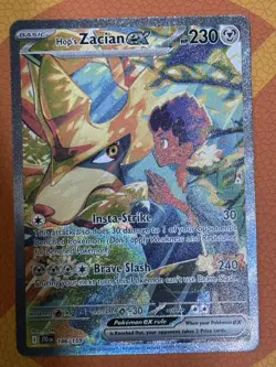Pokemon TCG Hop's Zacian ex 186/159 Sv09: Journey Together SIR illustrated NM - Image 3