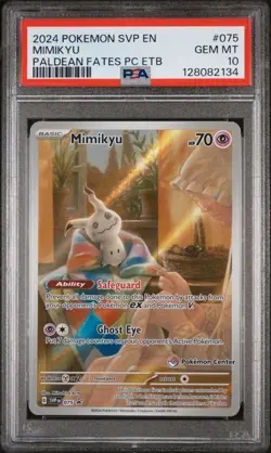 2024 POKEMON SVP EN PROMO #075 MIMIKYU PALDEAN FATES POKEMON CENTER PC ETB - Image 1