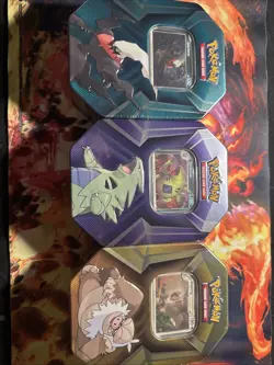 3 Pokemon Tins with 9 Total Packs and Each Have 3 Promo Cards Factory Sealed New - Image 5