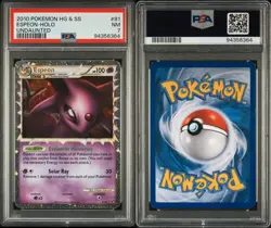 2010 POKEMON HEARTGOLD & SOULSILVER UNDAUNTED ESPEON HOLO #81 PSA 7 - Image 3