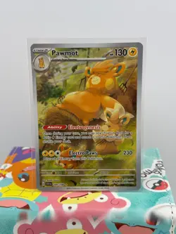 Pokemon Scarlet & Violet Base Pawmot 209/198 Illustration Rare NM - Image 1