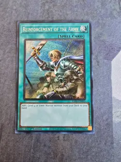Yugioh Reinforcement of the Army RA01-EN051 Platinum Secret Rare NM 1st Edition - Image 1
