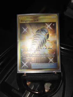 Dangerous Drill 192/181 Full Art Gold Secret Rare Card Pokemon Team Up - NM - Image 1