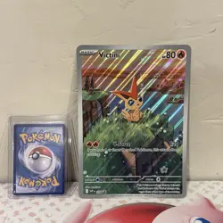 Pokemon- JUMBO-Oversized Victini Full Art Black Star Promo Card # SVP-208 - Image 2