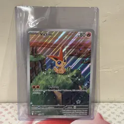 Pokemon- JUMBO-Oversized Victini Full Art Black Star Promo Card # SVP-208 - Image 4