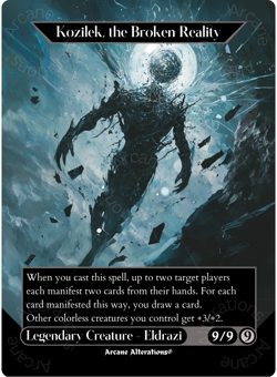 Kozilek, the Broken Reality - Full Art Altered Art Custom Proxy Cards - Image 1