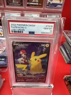 2022 Pikachu v Lost Origin Trading Card TG16/TG30 PSA 10 Gem MT - Image 1