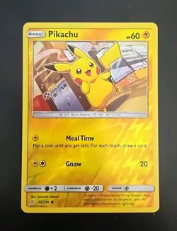 Pikachu 55/236 Sun & Moon Unified Minds Reverse Holo Pokemon Card - Image 1