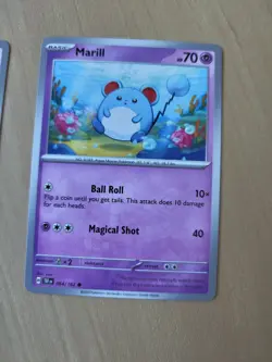 Azumarill and Marill Temporal Forces Pokemon Card Lot X3 NM Reverse Holo - Image 4
