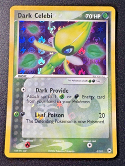 Dark Celebi 4/101 EX Hidden Legends Pokemon Card Reverse Holo Foil Rare HP - Image 1
