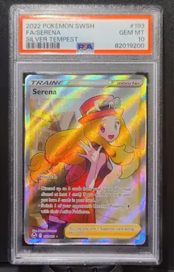 Serena 193/195 Full Art Silver Tempest 2022 SWSH Pokemon Card PSA 10 Gem Mint - Image 1
