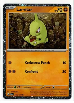 Larvitar 105/197 Cosmos Holo Obsidian Flames Promo Pokemon Card NM - Image 1