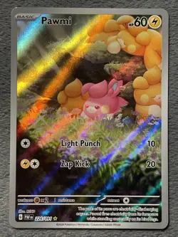 Pawmi 226/091 Illustration Rare Full Art Holo Pokemon Card 2024 Paldean Fates - Image 1