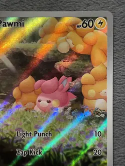 Pawmi 226/091 Illustration Rare Full Art Holo Pokemon Card 2024 Paldean Fates - Image 4