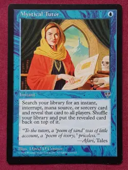 Magic The Gathering MIRAGE MYSTICAL TUTOR blue card MTG - Image 1