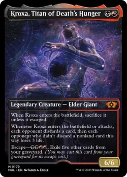 MTG English Kroxa, Titan of Death's Hunger (Halo Foil) NM Foil - Image 1