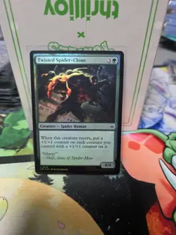 NM Foil Twisted Spider-Clone, MTG, Marvel's Spider-Man, Magic the Gathering, 19 - Image 1