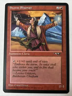 Signed ARTIST PROOF Storm Shaman Illus Carol Heyer MTG - Image 1