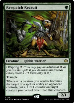 MTG Pawpatch Recruit Normal NM Bloomburrow Magic 187 - Image 1