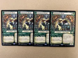 MTG 4x SHOWCASE Lovestruck Beast # 299 Throne of Eldraine Magic Gathering x4 NM - Image 1
