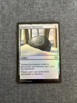 Weathered Runestone | Foil | NM | Kaldheim | Magic the Gathering MTG - Image 1