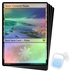 FOIL SNOW-COVERED PLAINS (277) X4 Kaldheim KHM Magic MTG MINT CARD - Image 1