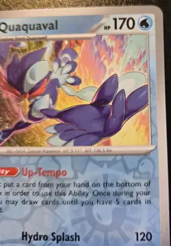 Quaquaval 052/191 Reverse Holo Uncommon Scarlet & Violet: Surging Sparks Pokemon - Image 3