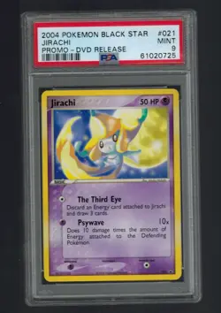 PSA 9 Pokemon Jirachi #021 DVD Black Star Promo Card 2004 Nintendo - Image 1