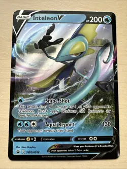 Inteleon V SWSH016 Pokemon TCG Black Star Promo Full Art Ultra Rare - Image 1
