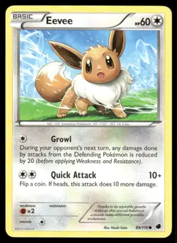 Plasma Freeze Pokemon TCG Eevee Common Regular - Image 1