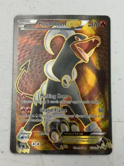 Pokemon Houndoom EX (Full Art) 153/162 Breakthrough Holo LP - Image 1