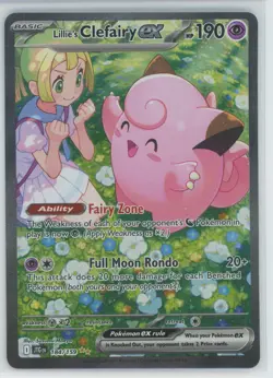 2025 Pokemon S&V Journey Together Lillie's Clefairy ex #184/159 - Image 1
