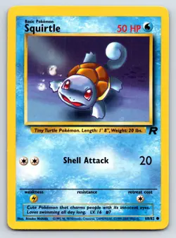 Squirtle Vintage Unlimited Common Pokemon Team Rocket 68/82 NM - Image 1