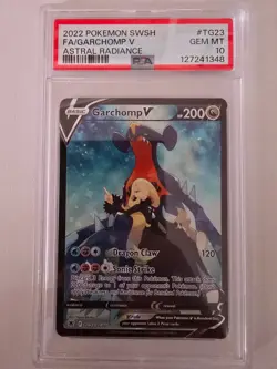 PSA 10 GEM MINT Garchomp V #TG23 - Astral Radiance Trainer Gallery Pokemon TCG - Image 1
