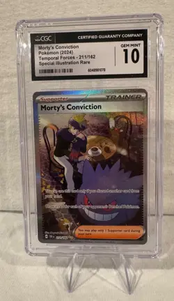 Pokemon Morty's Conviction #211/162 English CGC 10 2024 Temporal Forces - Image 1