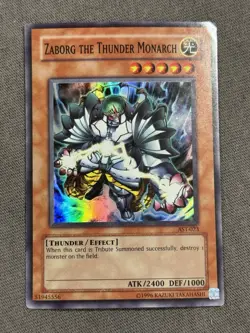 Yugioh Zaborg The Thunder Monarch AST-023 Unlimited Super Rare Holo - Image 2