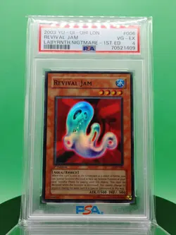 1st Edition PSA 4 Revival Jam LON-006 Super Rare 2003 English Yu-Gi-OH! Card TCG - Image 1