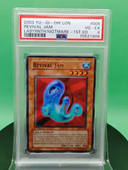 1st Edition PSA 4 Revival Jam LON-006 Super Rare 2003 English Yu-Gi-OH! Card TCG - Image 2