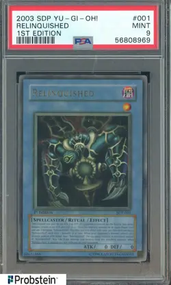 2003 SDP Yu-Gi-Oh! 1st Edition #001 Reliquished PSA 9 MINT - Image 1